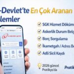 e-Devlet’te En Çok Aranan İşlemler (2026 Güncel Rehber)