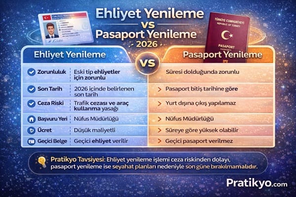 Eski Tip Ehliyet Yenileme Son Tarih 2026: Ücreti, Belgeler ve Ceza Ne Kadar?