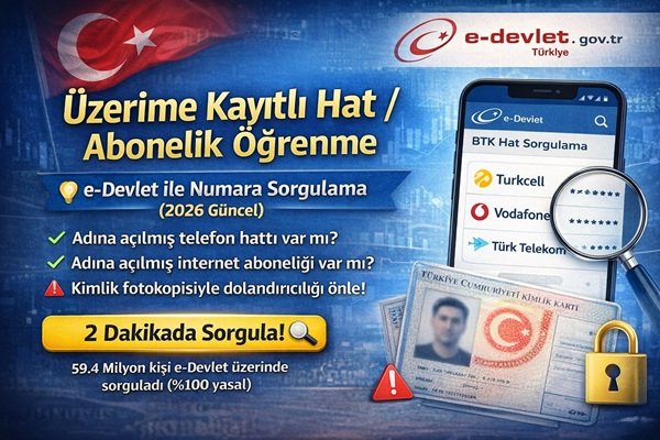 Üzerime Kayıtlı Hat Sorgulama Nasıl Yapılır? (e-Devlet 2026)