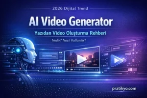 AI Video Generator Nedir? Yazıdan Video Oluşturma Rehberi (2026)