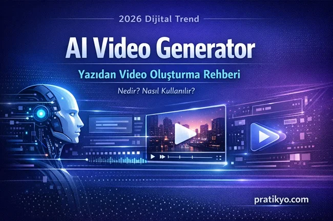 AI Video Generator Nedir? Yazıdan Video Oluşturma Rehberi (2026)