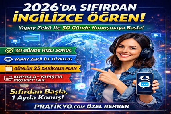 2026’da Sıfırdan İngilizce Öğrenme Rehberi: Yapay Zeka ile 30 Günde Konuşmaya Başla