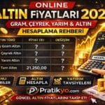 Online Altın Fiyatları 2026 – Gram, Çeyrek, Yarım & Altın Hesaplama Rehberi