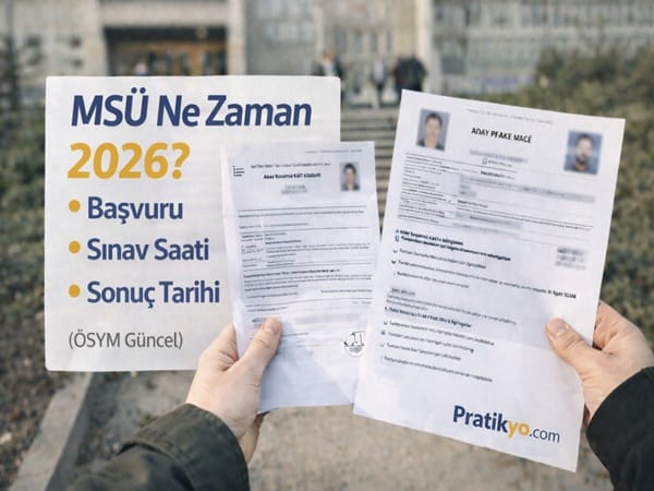 MSÜ Ne Zaman 2026? Başvuru, Sınav Saati, Sonuç Tarihi (ÖSYM Güncel)