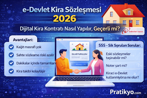 e-Devlet Kira Sözleşmesi 2026: Dijital Kira Kontratı Nasıl Yapılır, Geçerli mi?