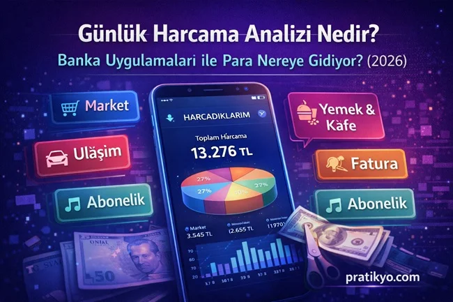 Günlük Harcama Analizi Nedir? Banka Uygulamaları ile Para Nereye Gidiyor? (2026)