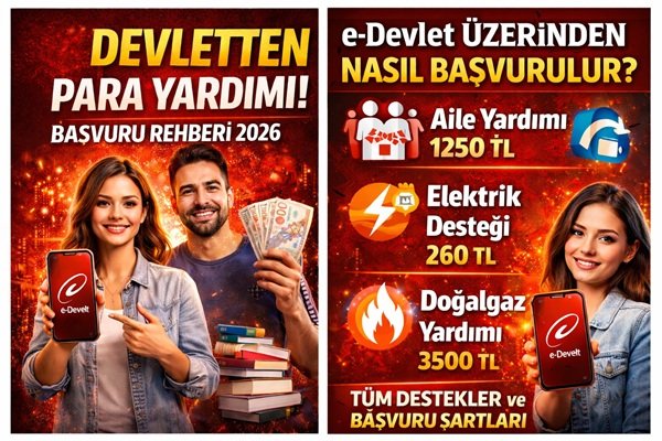2026 e-Devlet Para Yardımı Başvuruları: Tüm Devlet Destekleri