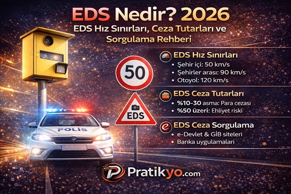 EDS Nedir? 2026 EDS Hız Sınırları, Ceza Tutarları ve Ceza Sorgulama