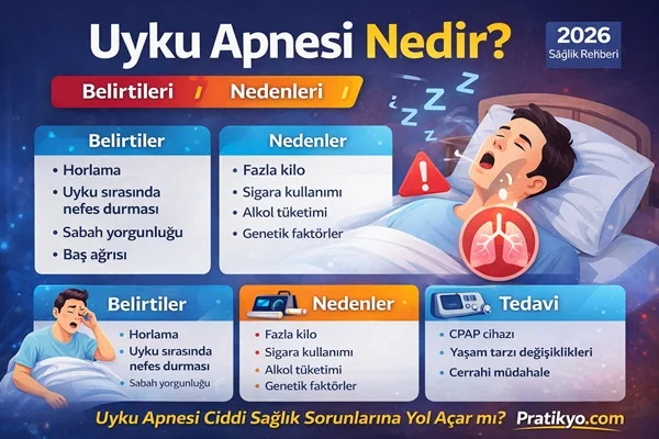 Uyku Apnesi Nedir? Belirtileri, Nedenleri ve Tedavi Yöntemleri (2026)