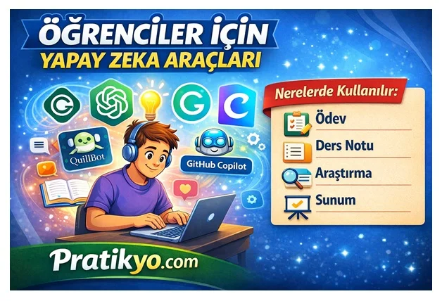 Öğrenciler İçin En Faydalı Yapay Zeka Araçları (2026) – Ders Çalışmayı Kolaylaştıran 20 AI Aracı
