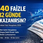 Mevduat Faizi Hesaplama 2026: Net Getiri + Banka Karşılaştırma Tablosu
