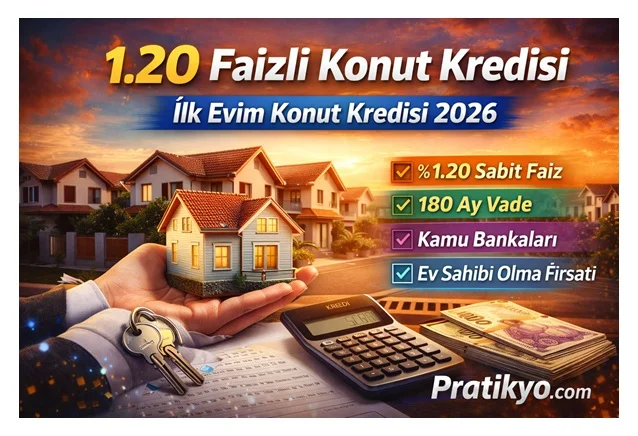 1.20 Faizli Konut Kredisi Nedir? İlk Evim Konut Kredisi Şartları (2026)