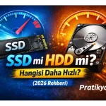 SSD mi HDD mi? Hangisi Daha Hızlı? (2026 Bilgisayar Depolama Rehberi)