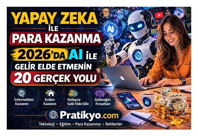 Yapay Zeka ile Para Kazanma 2026: AI ile Gelir Elde Etmenin 20 Yolu