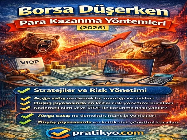 Borsa Düşerken Para Kazanma Yöntemleri (2026) | Stratejiler ve Risk Yönetimi