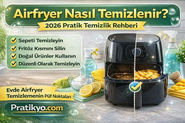 Airfryer Nasıl Temizlenir? 2026 Pratik Temizlik Rehberi