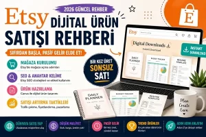 Etsy Dijital Ürün Satışı Rehberi 2026 | SEO & Para Kazanma