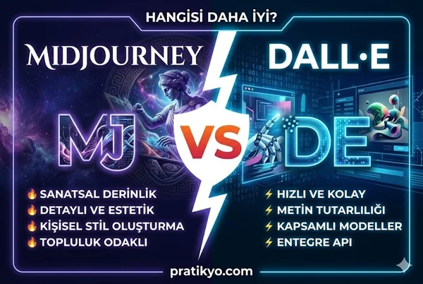 Midjourney vs DALL·E: Hangisi Daha İyi? (2026 Detaylı Karşılaştırma)
