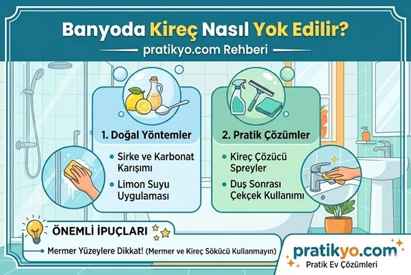 Banyoda Kireç Nasıl Yok Edilir? | Kesin ve Doğal Yöntem