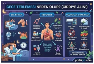 Gece Terlemesi Neden Olur? (Ciddiye Alın!) Belirtiler ve Çözümler