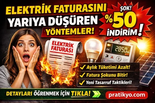 Elektrik Faturasını Yarıya Düşüren Yöntemler