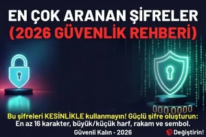 En Çok Kullanılan Şifreler (2026) – En Tehlikeli Parolalar ve Güvenlik Rehberi
