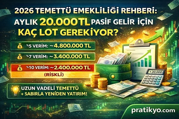 2026 Temettü Emekliliği Rehberi – Aylık 20.000 TL İçin Kaç Lot?
