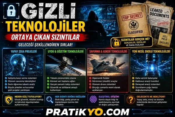 Gizli Teknolojiler ve Ortaya Çıkan Sızıntılar: Gerçekler, İddialar ve Gelecek
