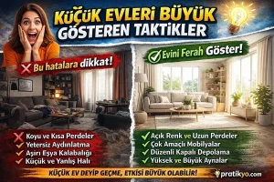 Küçük Evleri Büyük Gösteren Taktikler (2026) – Evinizi Daha Geniş Göstermenin Yolları