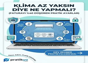 Klima Az Yaksın Diye Ne Yapmalı? Faturayı %40 Düşüren Pratik Ayarlar